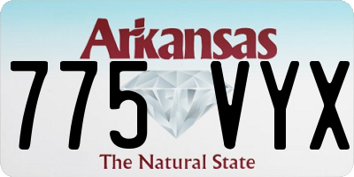 AR license plate 775VYX