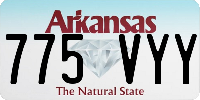 AR license plate 775VYY