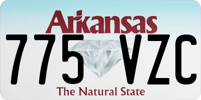 AR license plate 775VZC