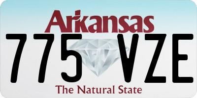 AR license plate 775VZE