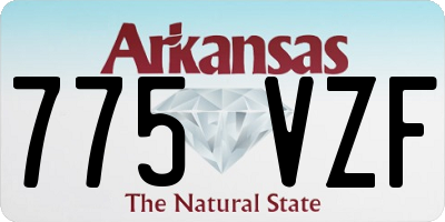 AR license plate 775VZF