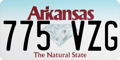 AR license plate 775VZG