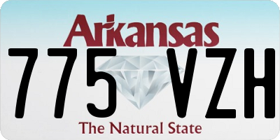 AR license plate 775VZH
