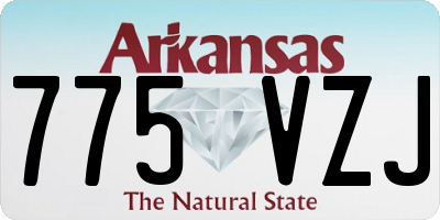 AR license plate 775VZJ
