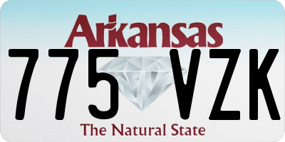 AR license plate 775VZK