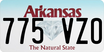 AR license plate 775VZO