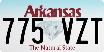 AR license plate 775VZT