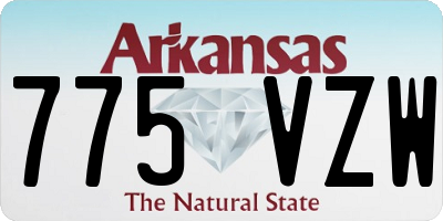AR license plate 775VZW
