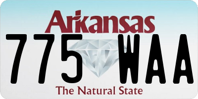 AR license plate 775WAA