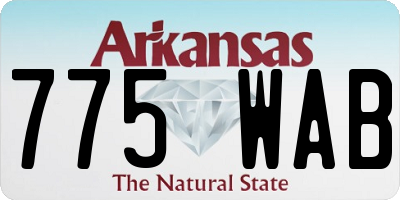 AR license plate 775WAB