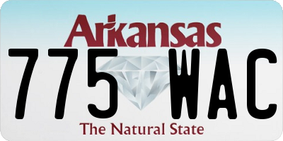 AR license plate 775WAC