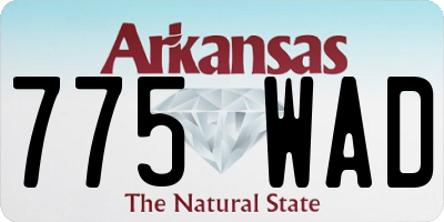 AR license plate 775WAD