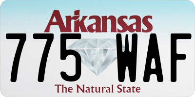 AR license plate 775WAF