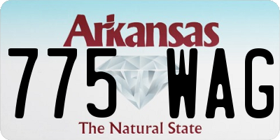 AR license plate 775WAG
