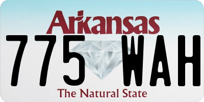 AR license plate 775WAH