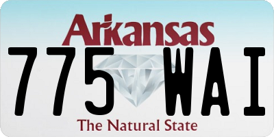AR license plate 775WAI