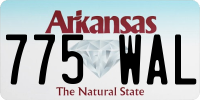 AR license plate 775WAL