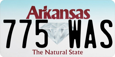 AR license plate 775WAS