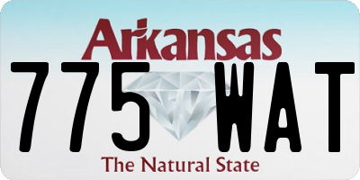 AR license plate 775WAT