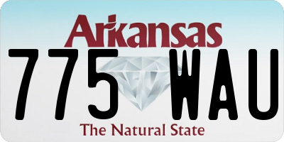 AR license plate 775WAU