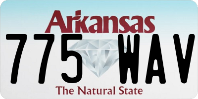 AR license plate 775WAV