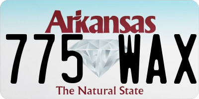 AR license plate 775WAX