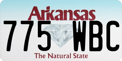 AR license plate 775WBC