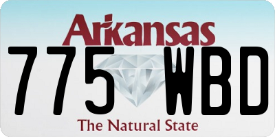 AR license plate 775WBD