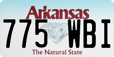 AR license plate 775WBI