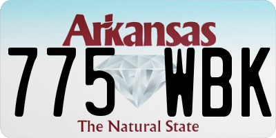 AR license plate 775WBK
