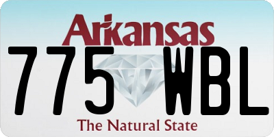 AR license plate 775WBL
