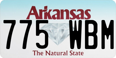 AR license plate 775WBM