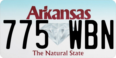AR license plate 775WBN