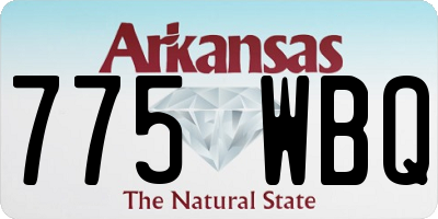 AR license plate 775WBQ