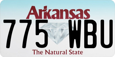 AR license plate 775WBU