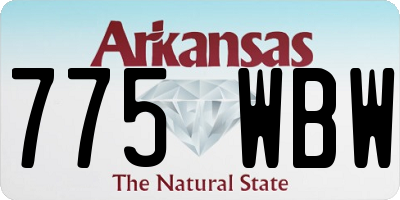 AR license plate 775WBW