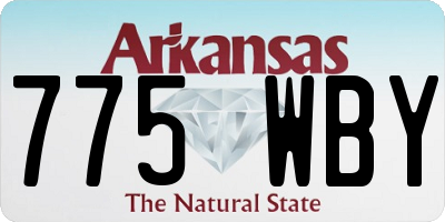 AR license plate 775WBY