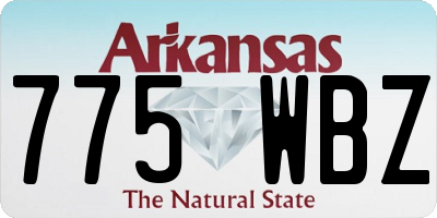 AR license plate 775WBZ
