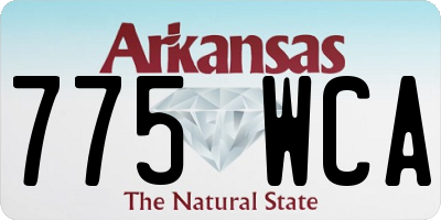 AR license plate 775WCA