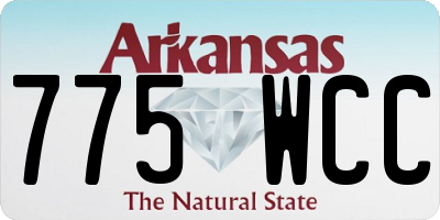 AR license plate 775WCC