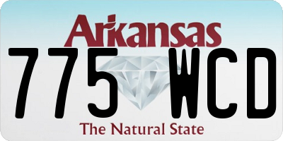 AR license plate 775WCD