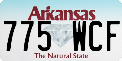 AR license plate 775WCF