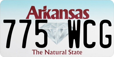 AR license plate 775WCG