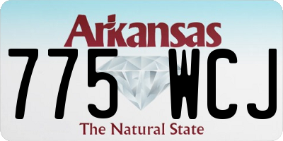 AR license plate 775WCJ
