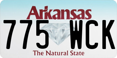 AR license plate 775WCK