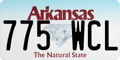 AR license plate 775WCL