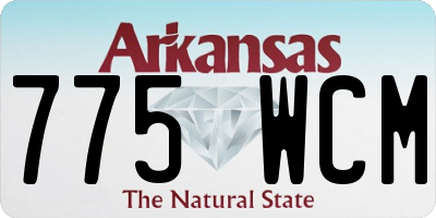 AR license plate 775WCM