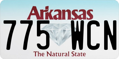 AR license plate 775WCN
