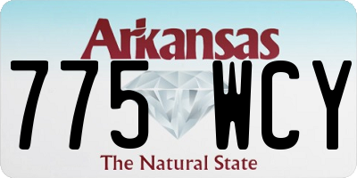 AR license plate 775WCY