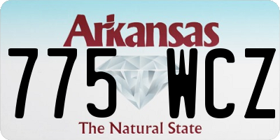 AR license plate 775WCZ